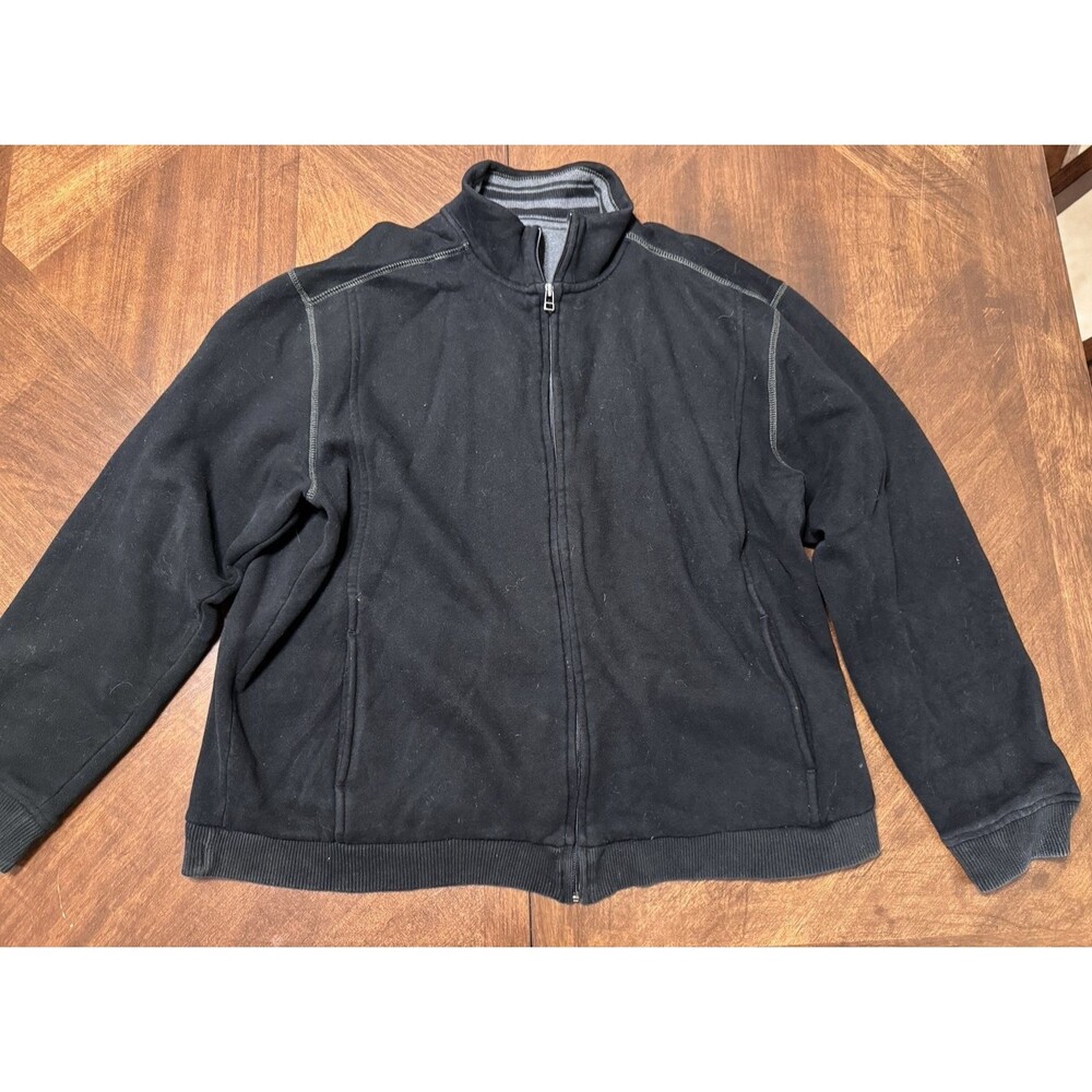 Consensus Sweatshirt  XXL Men's Sueded Black Fleece Full Zip